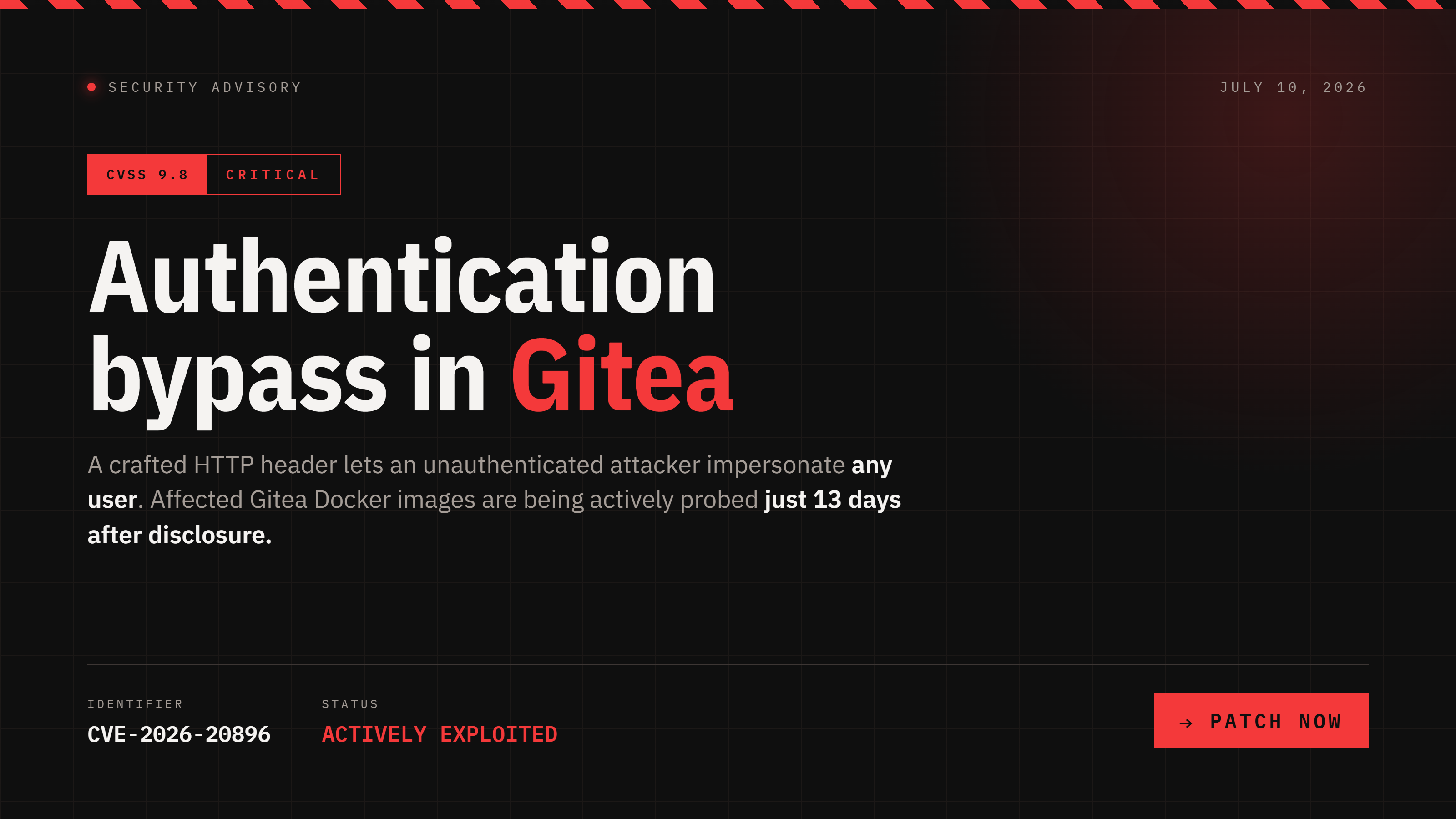 Threat Actors Probe Gitea Docker Flaw CVE-2026-20896 13 Days After Disclosure
