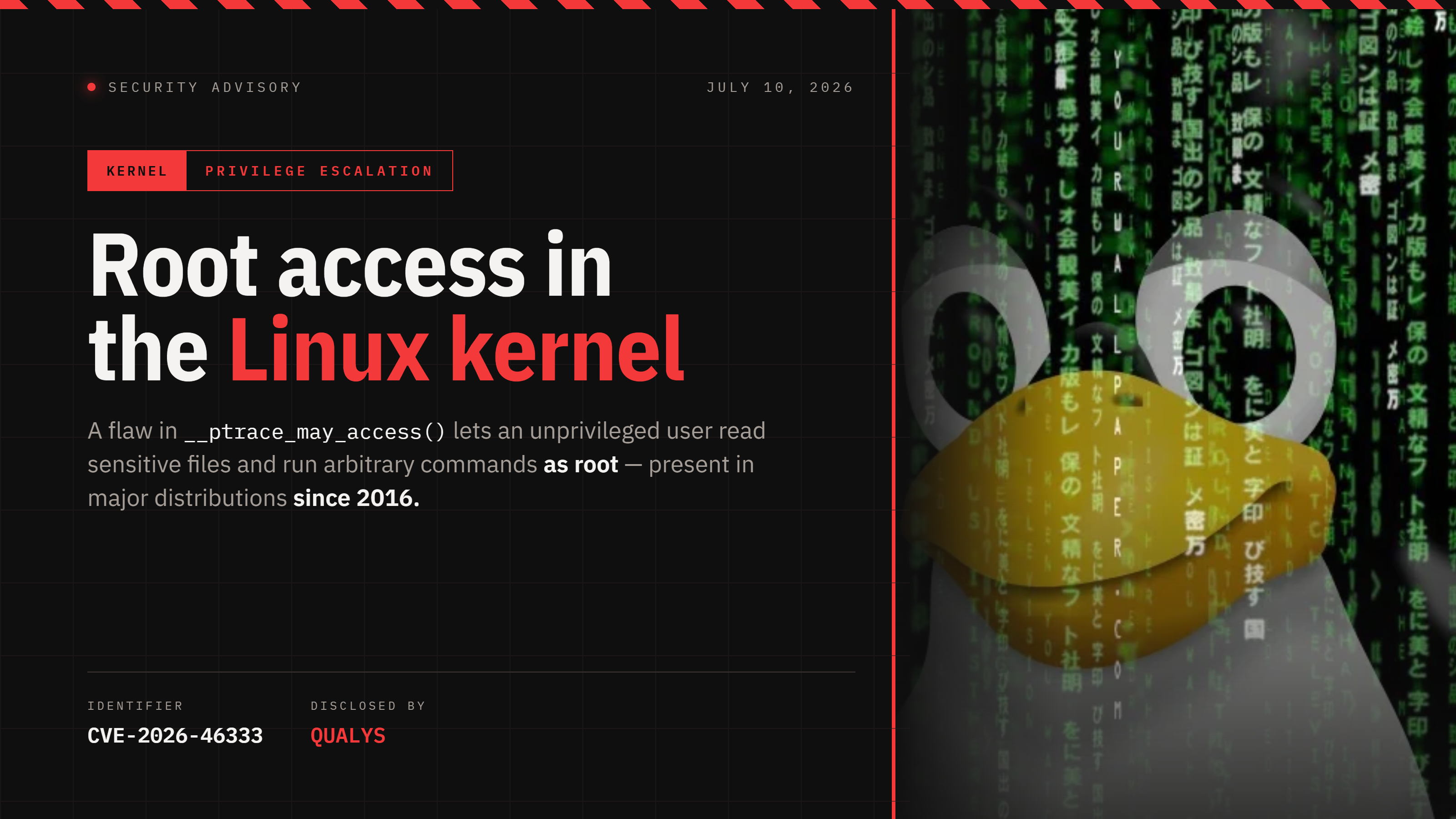 9-Year-Old Linux Kernel Flaw Enables Root Command Execution on Major Distros