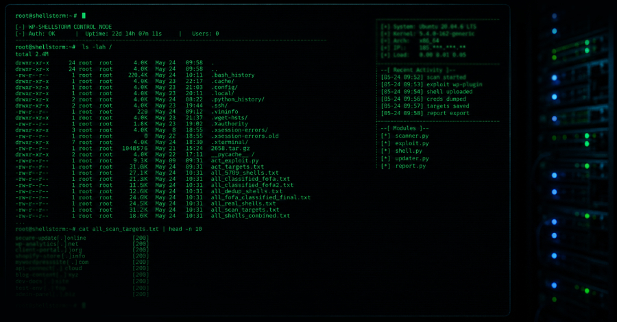 WP-SHELLSTORM: Exposed Server Reveals Mass WordPress Backdooring Operation